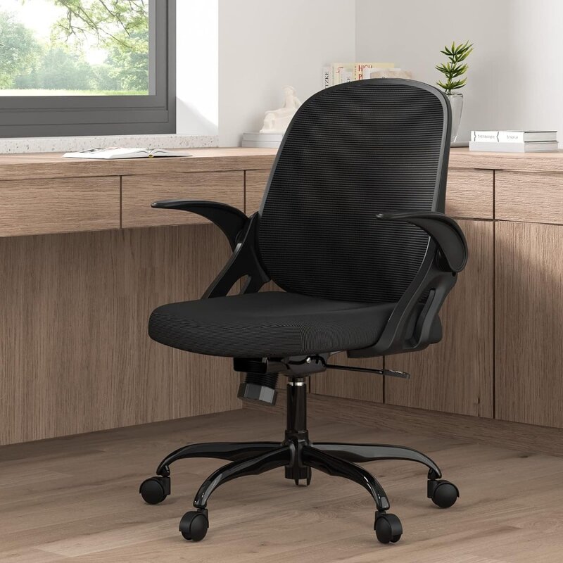 Krzesło do domowego biura Krzesło do pracy na biurko Komfortowe ergonomiczne obrotowe krzesło do pracy na komputerze, oddychające krzesło biurowe z siatki, zadania z podparciem lędźwiowym