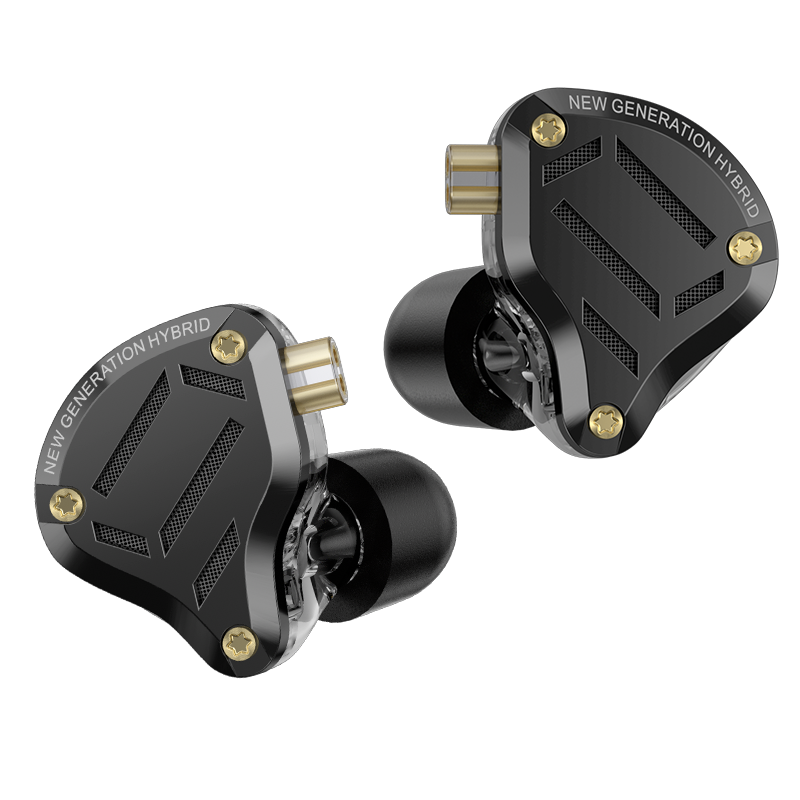 KZ ZS10 Pro Earphone HiFi berkabel, Headset 2 Driver dinamis performa tinggi dengan penghilang kebisingan dalam telinga olahraga musik Game
