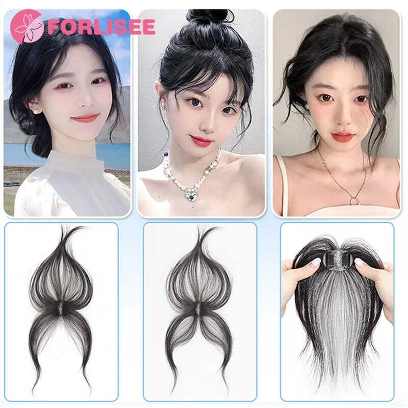 FORLISEE Bangs Wig Summer Light And Breathable Newly Upgraded Lanugo Hair Bangs Mid-line Top Wig Piece