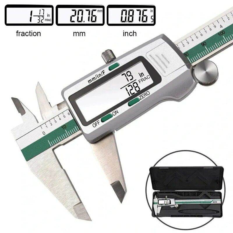 YIYOUBAO ET50 150mm Digital Caliper Stainless Steel Fraction / MM / Inch 0.01mm High Precision for Mechanical Components Measure
