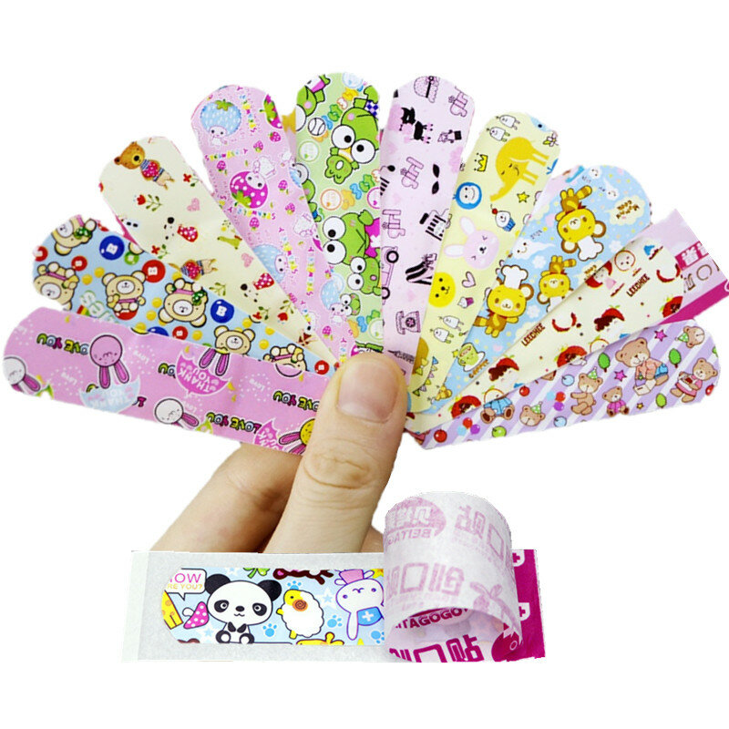 100pcs/pack Kawaii Band Aid Waterproof Curitas Cartoon Wound Plaster for Children Skin Dressing Medical Strips Patch Bandages