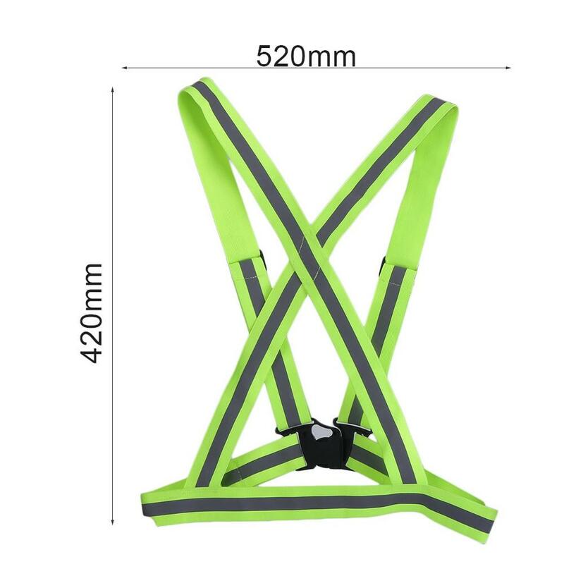 New Reflective Straps vest Night Running Riding Clothing Vest Highlight Adjustable Safety Vest Elastic Band For Adults and Child