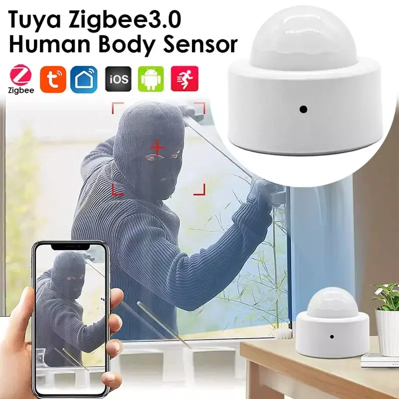 Tuya ZigBee 스마트 PIR 모션 센서, 인체 적외선 감지기, 무선 스마트 홈 보안, 스마트 라이프, Zigbee 게이트웨이 허브