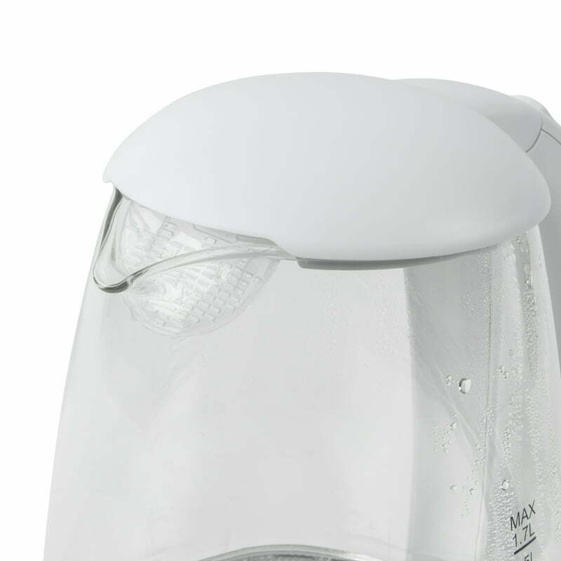 HCOTCWK17WH 1.7L Electric One-Touch Control Glass Kettle