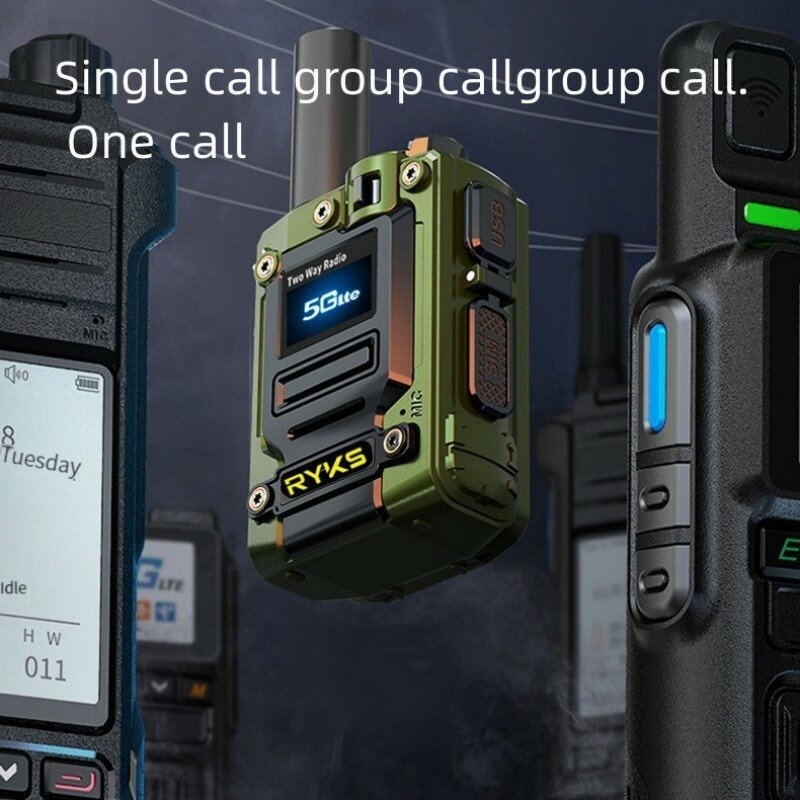 Plataforma Global de Intercomunicação Walkie Talkie, Long Talk Range, 4G LTE, Rede POC, Cartão Sim de Rádio, 5000km, RYKS-DP56