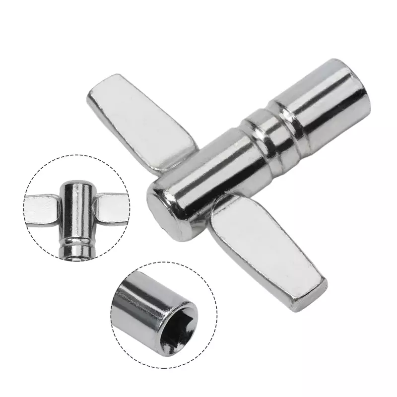 Drum Tuning Key Adjust Silver Wrench Universal 5.5mm T-type Standard Drum Percussion Instruments Parts Drum Lovers Tools