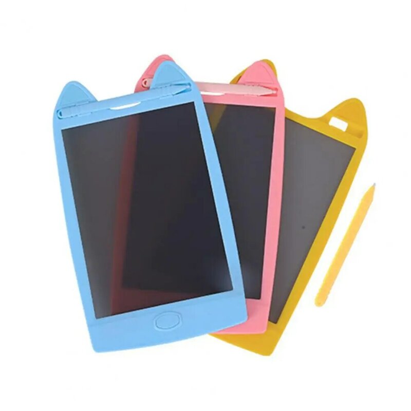 Tablette d'écriture LCD de dessin animé, tableau de graffiti électronique transparent, planche à dessin, batterie 62, utile