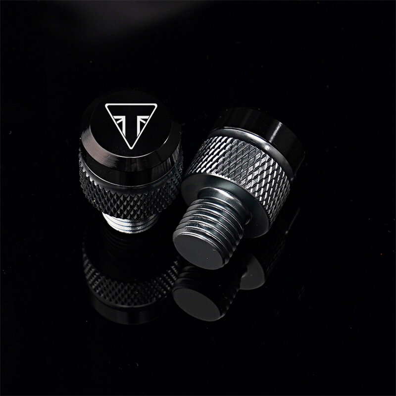 1 Pair Motorcycle Accessories CNC Aluminum Mirror Hole Plugs Screws Bolts for Triumph Trident 660 Tiger 800 900 Modified Parts
