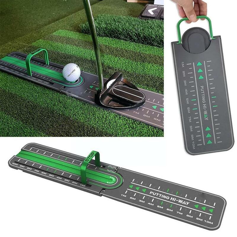 1PCS Plastic Golf Precision Distance Putting Drill Portable Putting Golf Aid|Golf Rail Trainer Course Golf Alignment P9Q0