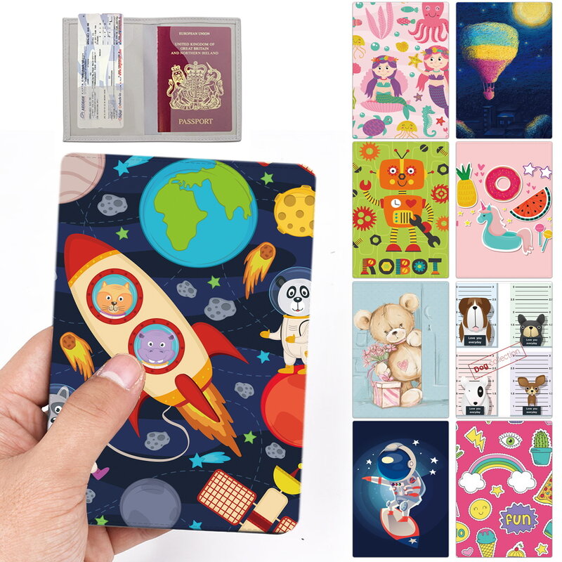 Neue Reisepass abdeckung Brieftaschen abdeckungen für Schutzhülle Cartoon-Serie ID-Karten halter Mode Hochzeits geschenk Schutzhülle