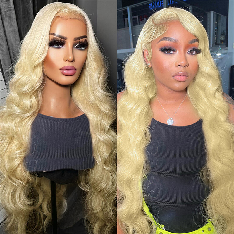 HD Honey Blonde 180 Density 13x4 HD Lace 613 Body Wave Glueless Preplucked Human Hair Wigs Lace Frontal Wigs Brazilian For Women