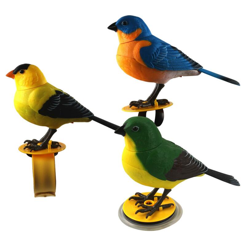Śliczny śpiew elektroniczny zabawka dla ptaków muzyczny edukacyjny sterowany ptak