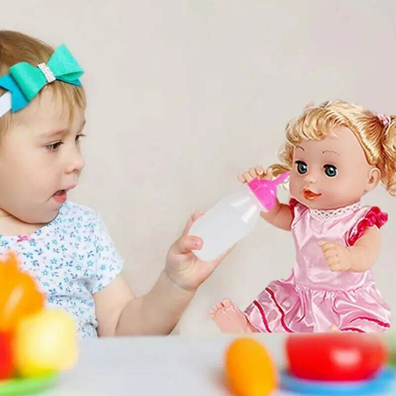 子供のためのおもちゃの人形のプレイセット,ベビーカーのシミュレーションゲーム,リアルでコンパクト,子供のための人形のアクセサリー
