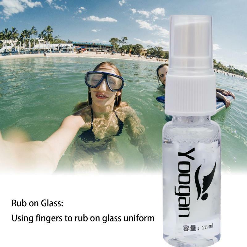 Agente Anti-appannamento portatile Solid Add Water Liquid agente antiappannamento Spray per occhialini da nuoto maschere subacquee bottiglia bianca