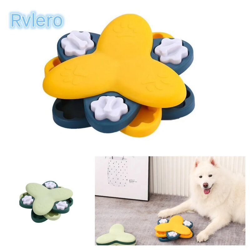 Puzle interactivo para perros, juguete para entrenamiento de CI, dispensador giratorio de golosinas para cachorros, medianos y grandes