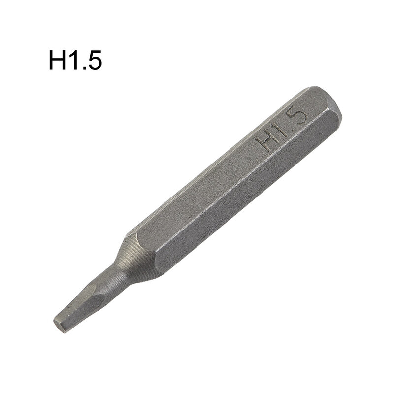 소형 육각 스크루드라이버 비트, H4 × 28mm, H0.7, H0.9, H1.5, H3, H4, 4mm 육각 생크