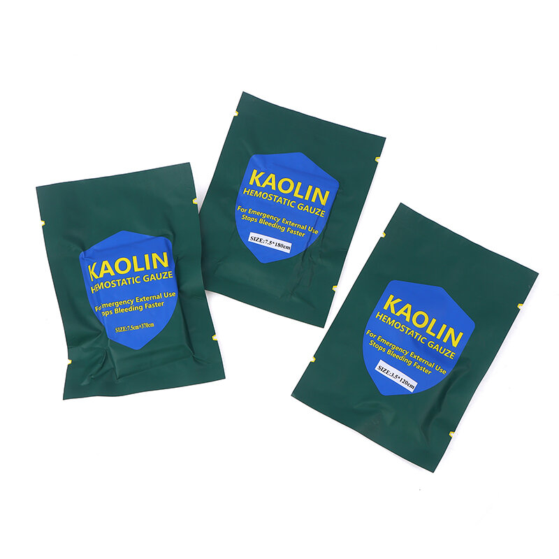 5 Sizes Hemostatic Gauze Combat Emergency Trauma Z-Fold Soluble For Ifak Tactical Military First Aid Kit Medical Wound Dressing