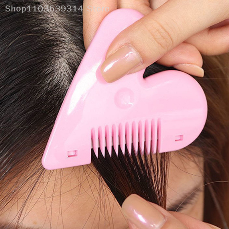 Mini tondeuse rose en forme de cœur, peigne pour couper les cheveux