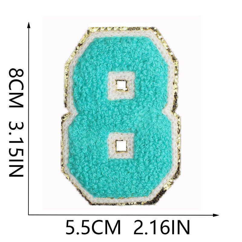 New Embroider Patch for Clothing Hat Pants Fabric Sticker DIY Emblem Numbers Badge Label Bag Shoes Jean Fast Iron on Accessories
