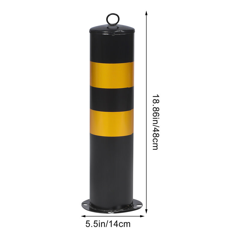 50cm Traffic Warning Column Isolation Bollard Barricade Cone Parking Barrier Safety Driveway Security Post Barrier