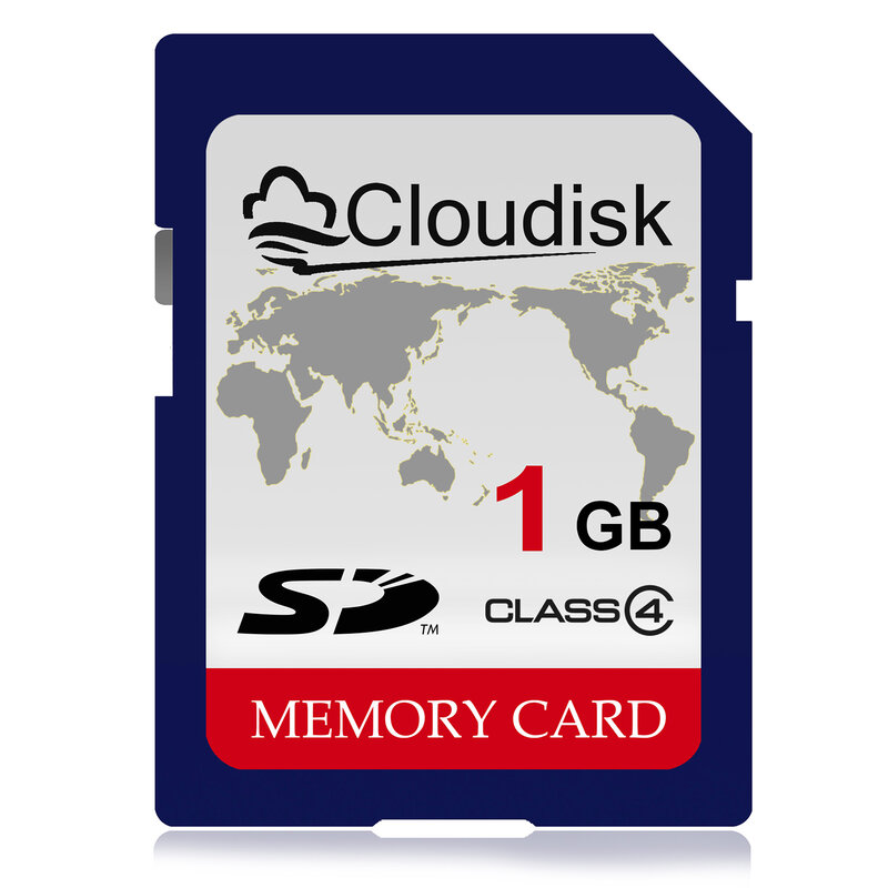 Kartu memori SD Cloudisk, kartu memori SD kelas 6 4GB peta dunia kelas 4 2GB 1GB 128MB untuk kamera