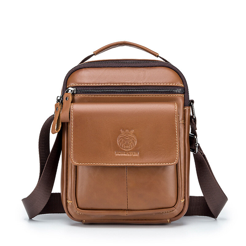 Borsa da uomo nuova di zecca 100% borse a tracolla in pelle borsa da uomo di design di lusso borsa a tracolla di alta qualità borsa a mano piccola moda