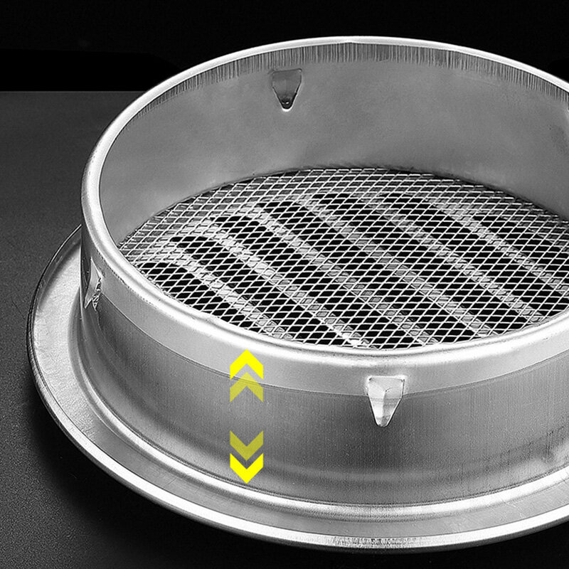 Stainless Steel Vent Mesh Cover Round Duct Exhaust Grille Cover Kitchen Bathroom Exhaust Vent System For Wall Ceiling