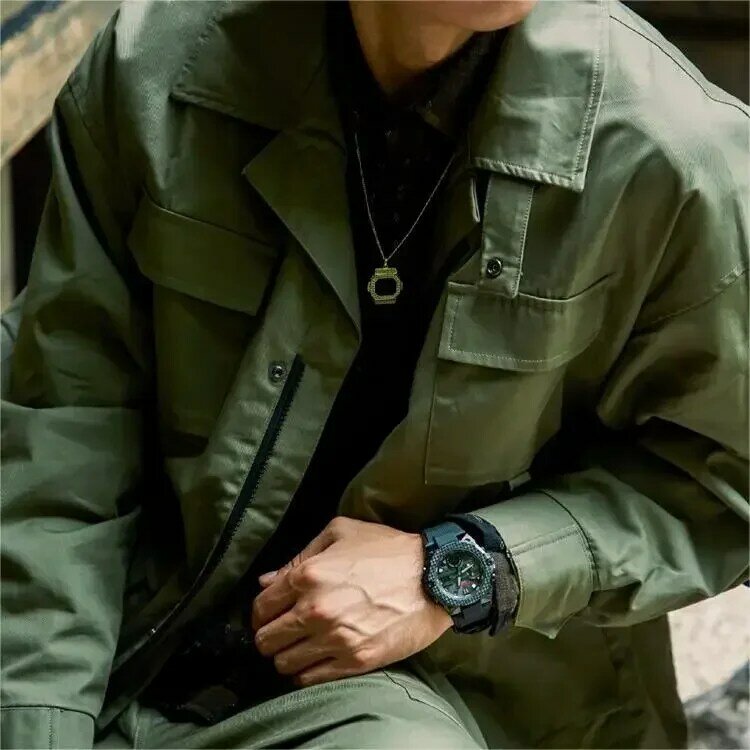 Мужские часы G-SHOCK, многофункциональные модные противоударные Мужские кварцевые часы из нержавеющей стали для занятий спортом на открытом воздухе