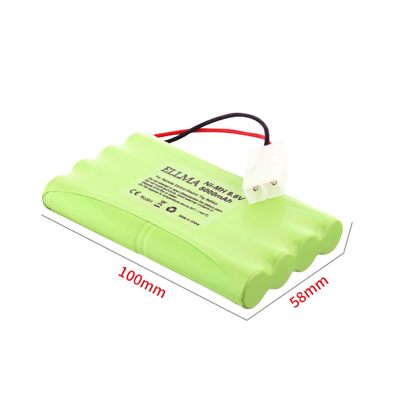 9.6v 5000mah Rechargeable Battery For Rc toys Cars Tanks Robots Gun NiMH Battery AA 9.6v Batteries Pack For Rc Boat 5PCS