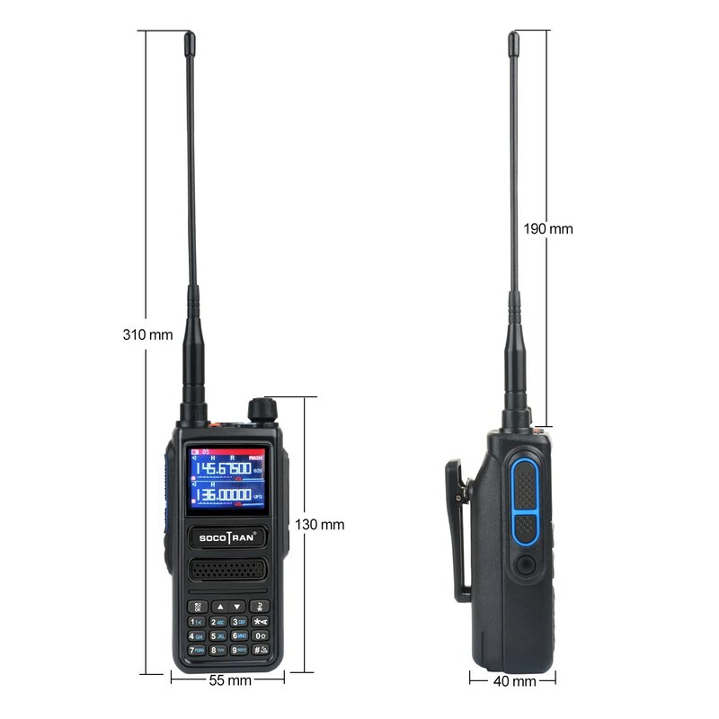 Socotran 10W FB-8810 amator dwukierunkowy nadajnik-odbiornik radiowy 6 pasm 256CH Dual PTT NOAA skaner lotniczy Walkie Talkie daleki zasięg