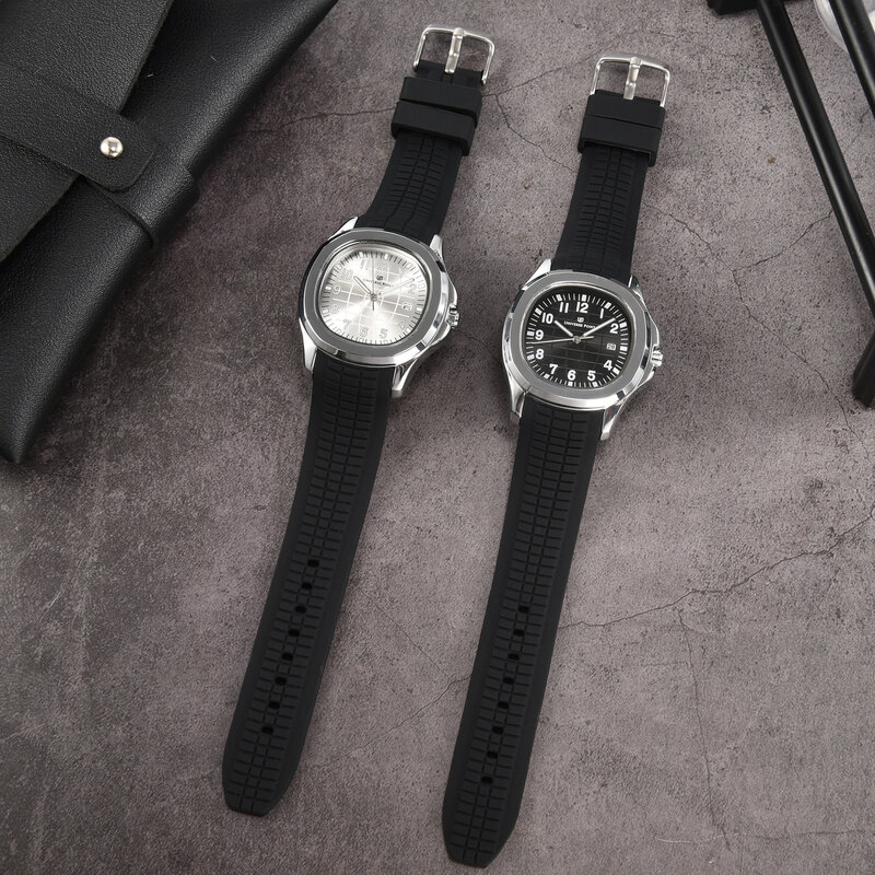 Alloy Case Watch com pulseira de couro para homens, marca superior, adequado para pessoas de meia idade e idosos