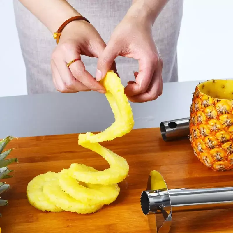 Stainless Steel Pineapple Silcer Peeler Fruit Corer Slicer Ananas Peeler Cutter Fruit Spiral Cutter Kitchen Tools Accessories