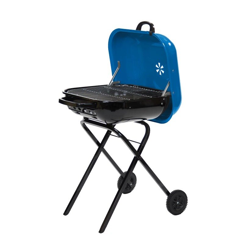 DUTRIEUX Portable Charcoal Grill in Blue，cookerBBQ appliance