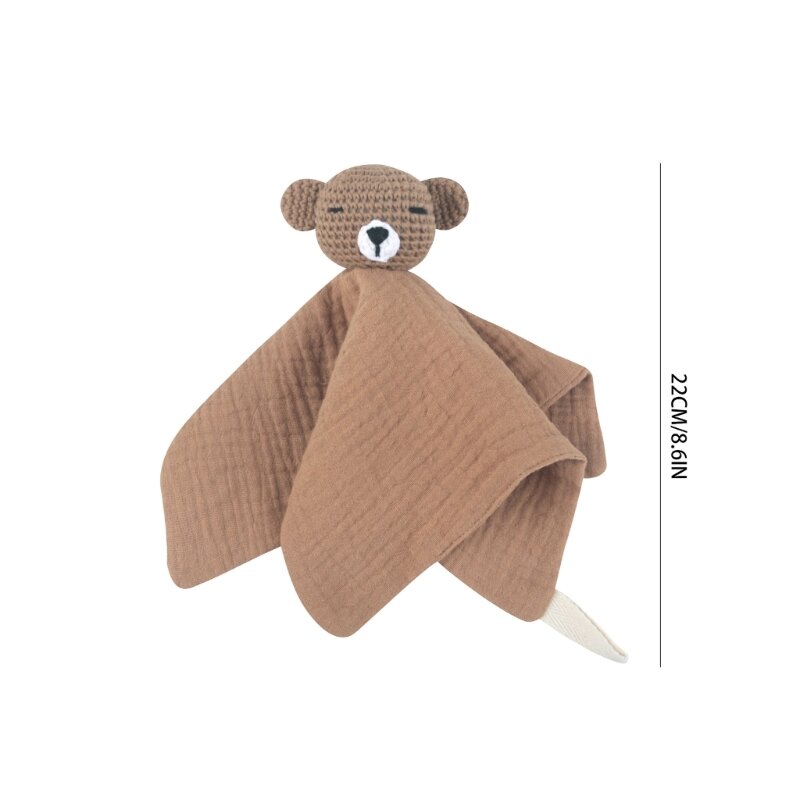 Breathable Security Towel Drooling Bib Knitted Bear Soothes Towel Teething Bib