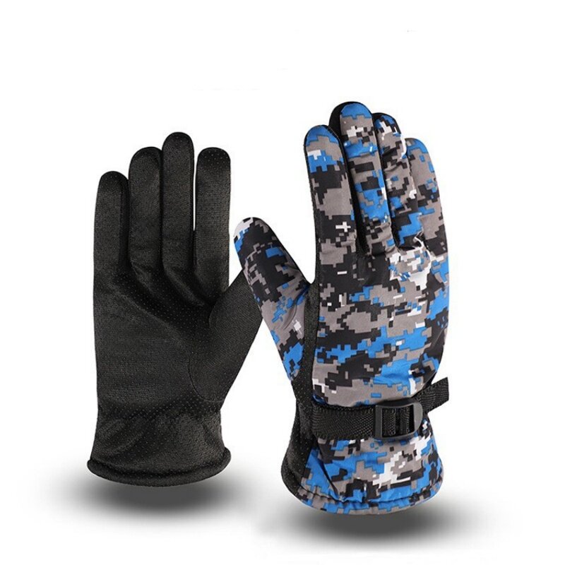 Мужские зимние лыжные перчатки, ветрозащитные теплые спортивные велосипедные перчатки для активного отдыха, велосипеда, мотоцикла, туризма, кемпинга, теплые перчатки