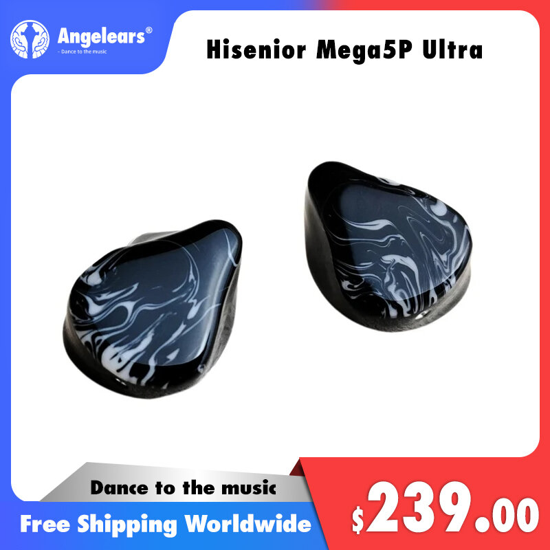 Himsenior Mega5P Ultra 1DD + 4BA headphone in-Ear Monitor Hi-Fi profesional 0.78/2PIN kawat 3in1 Driver modulator dinamis
