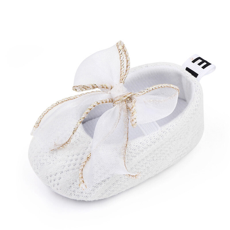 VISgogo-الفتيات حديثي الولادة مسطحة الأميرة عدم الانزلاق ، عقدة فيونكة ، نعل ناعم ، متماسكة ، أحذية سرير حلوة ، لطيف