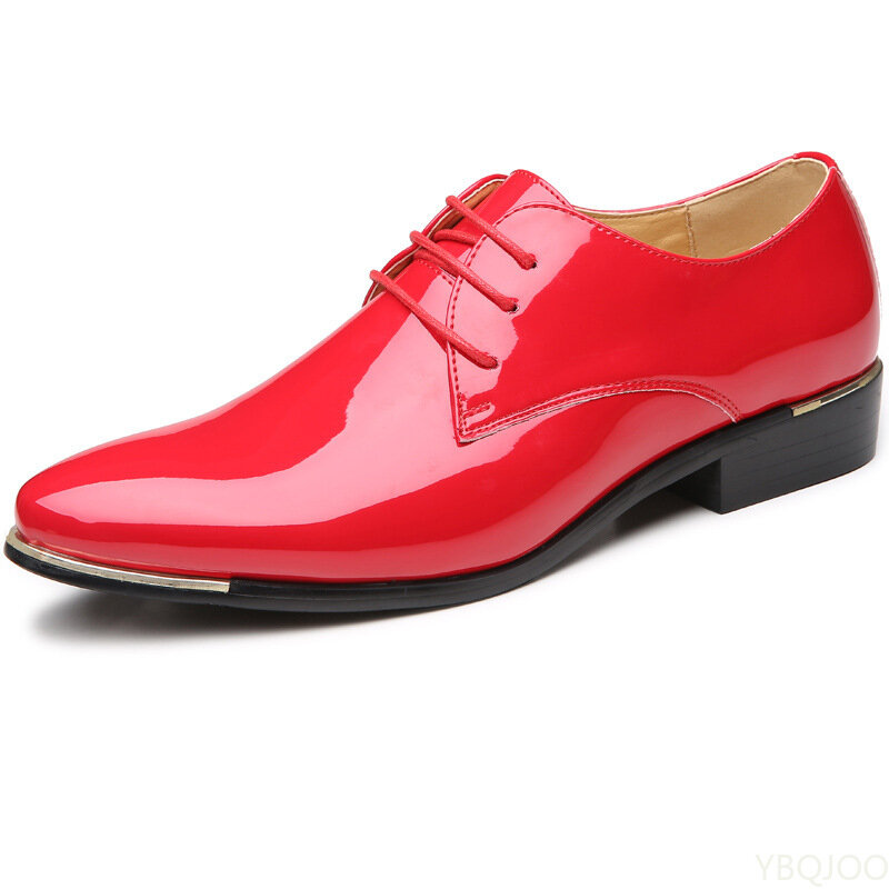 Chaussures en cuir verni de qualité pour hommes, chaussures de mariage blanches, chaussures provoqué souples pour hommes, noir, diversifié, taille 38-48, 2022