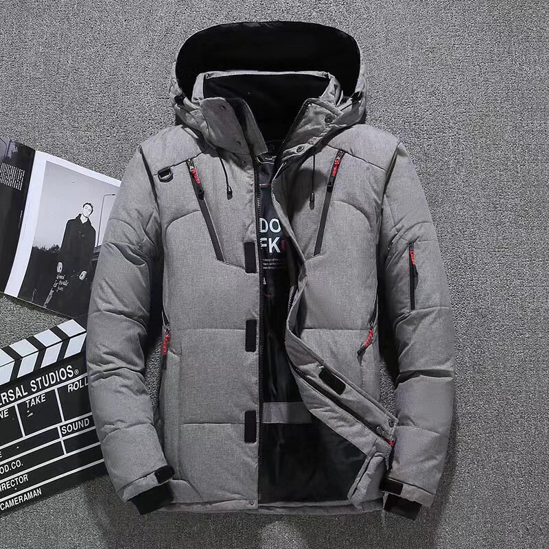 2023Winter down jacket for men's short men's winter outdoor thickened cold resistant jacket with white duck down jacke