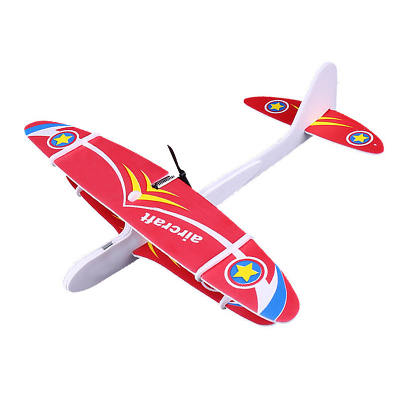 충전식 LED 라이트 폼 비행기 글라이더 장난감-어린이 생일 파티 및 선물용 완벽한 야외 스포츠 장난감