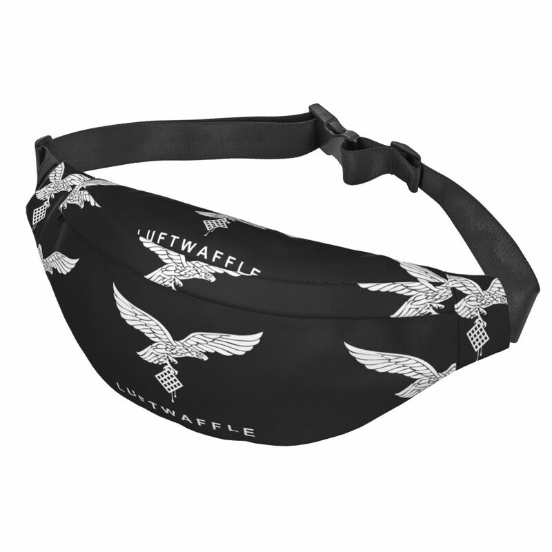 Vintage White Luftwaffe Fanny Pack Cycling Camping German Air Force Germany France Sling Crossbody Waist Bag Phone Money Pouch