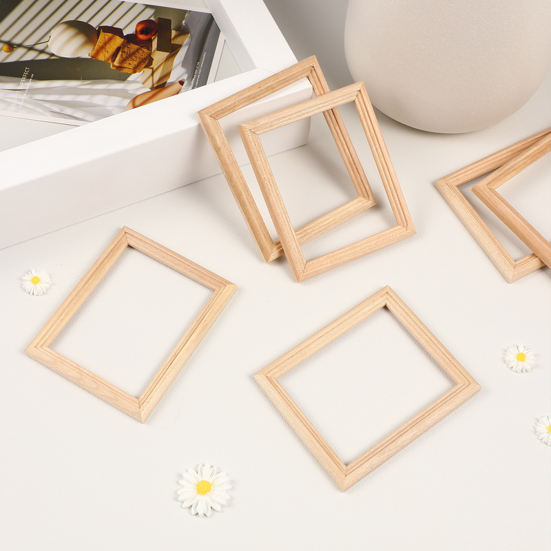 6 Stück simulierte Foto rahmen Modelle künstliche Mikro dekore Foto layout Requisiten Holz schmuck für Haus