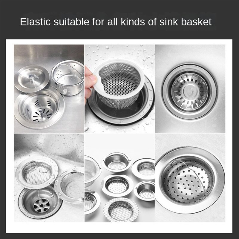 Disposable Kitchen Sink Filters Sewer Anti-blocking Garbage Bags Pool Leak Mesh Bag Sink Clean Strainer Drain Colander