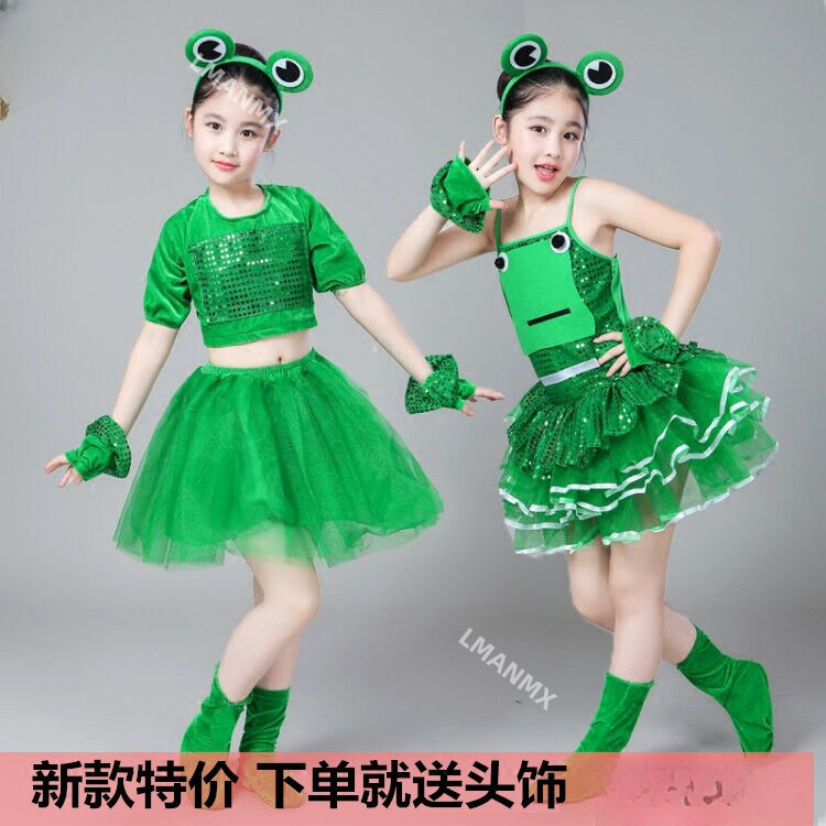 I nuovi vestiti per bambini piccola rana che salta rana performance abbigliamento bambini cartoon animal costumes