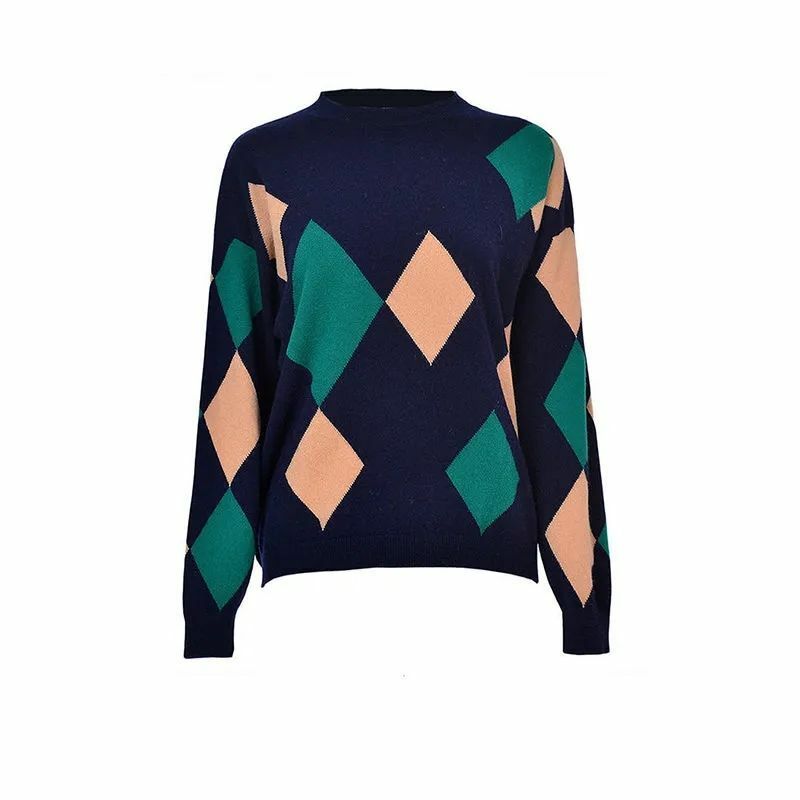 2024 Nowy damski sweter z dzianiny z czystej wełny merynosów Zimowa moda Podstawowy okrągły dekolt Unikalny top Jesienny ciepły sweter X143