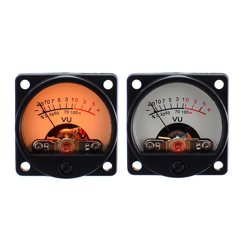 Medidor de áudio nível VU com placa motorista, medidor de pressão sonora, cor quente, entrada AC, porte livre, 2pcs, 9V-20V