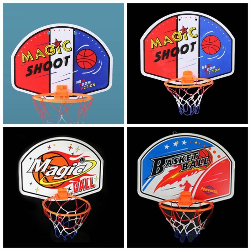 No Hole Punching Basketball Basket Hoop Brinquedos, brinquedo inflável, encosto pendurado, ajustável, plástico