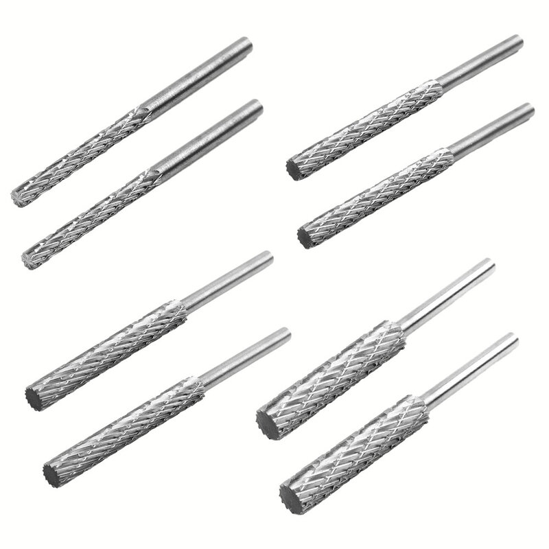 1/2PC 3mm Rotary Burrs Set High Speed Steel Rotary Burr Tools For Plastic Wood Carving Rotary Engraving Bits File Milling Cutter