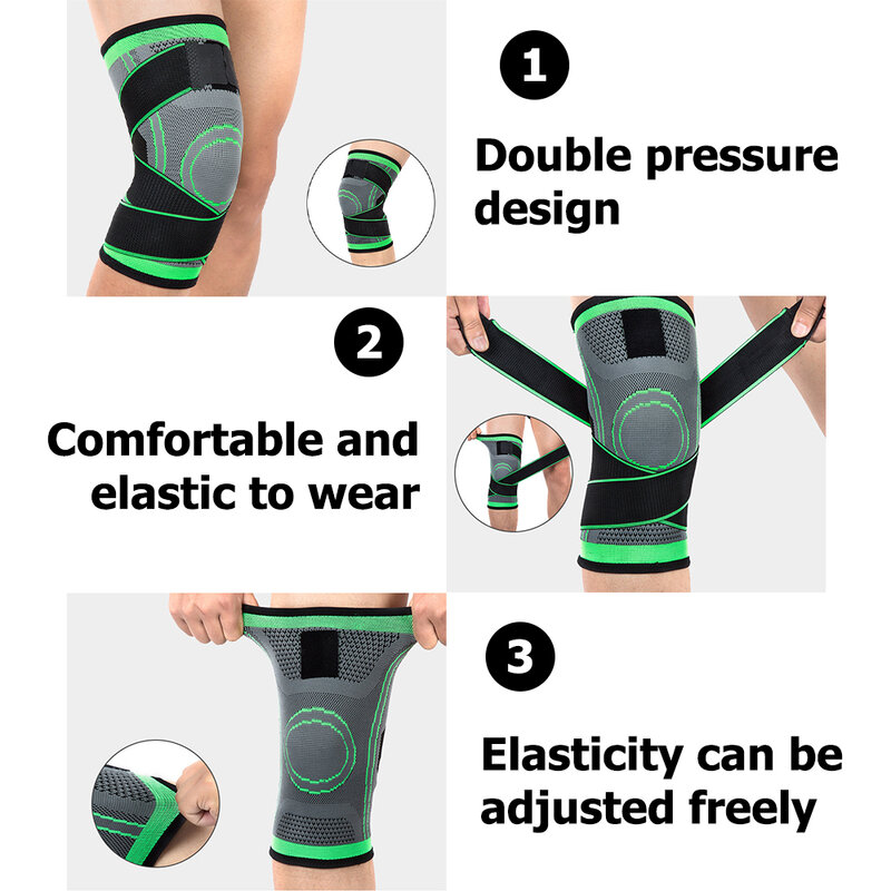 2 pezzi ginocchiere sport pressurizzato ginocchiera elastica supporto Fitness basket pallavolo tutore medico artrite articolazioni Protector