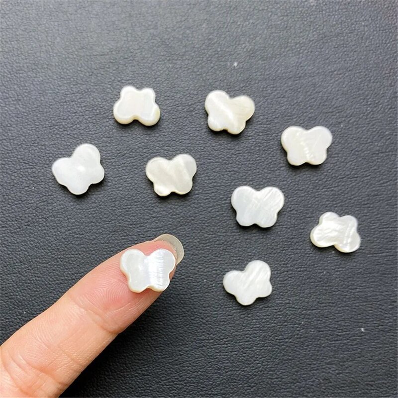 Natural White Butterfly Shell Beads Through Hole Bead Pendant DIY Bracelet Necklace Earrings Ear Jewelry Material Accessories